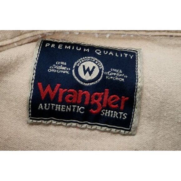 Mens 3XL Wrangler Short Sleeve Button Down Shirt Blue plaid Big and Tall - Picture 11 of 14